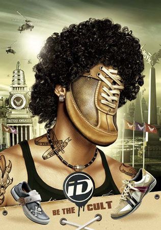 時尚運動鞋創(chuàng)意廣告設計